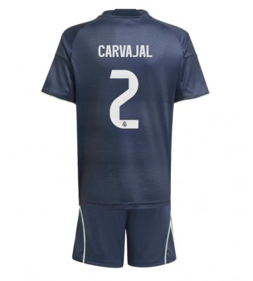 Real Madrid Daniel Carvajal #2 Bortaställ Barn 2025-26 Kortärmad (+ Korta byxor)